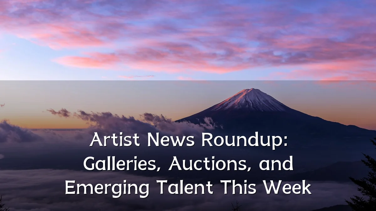 Artist News Roundup: Galleries, Auctions, and Emerging Talent This Week